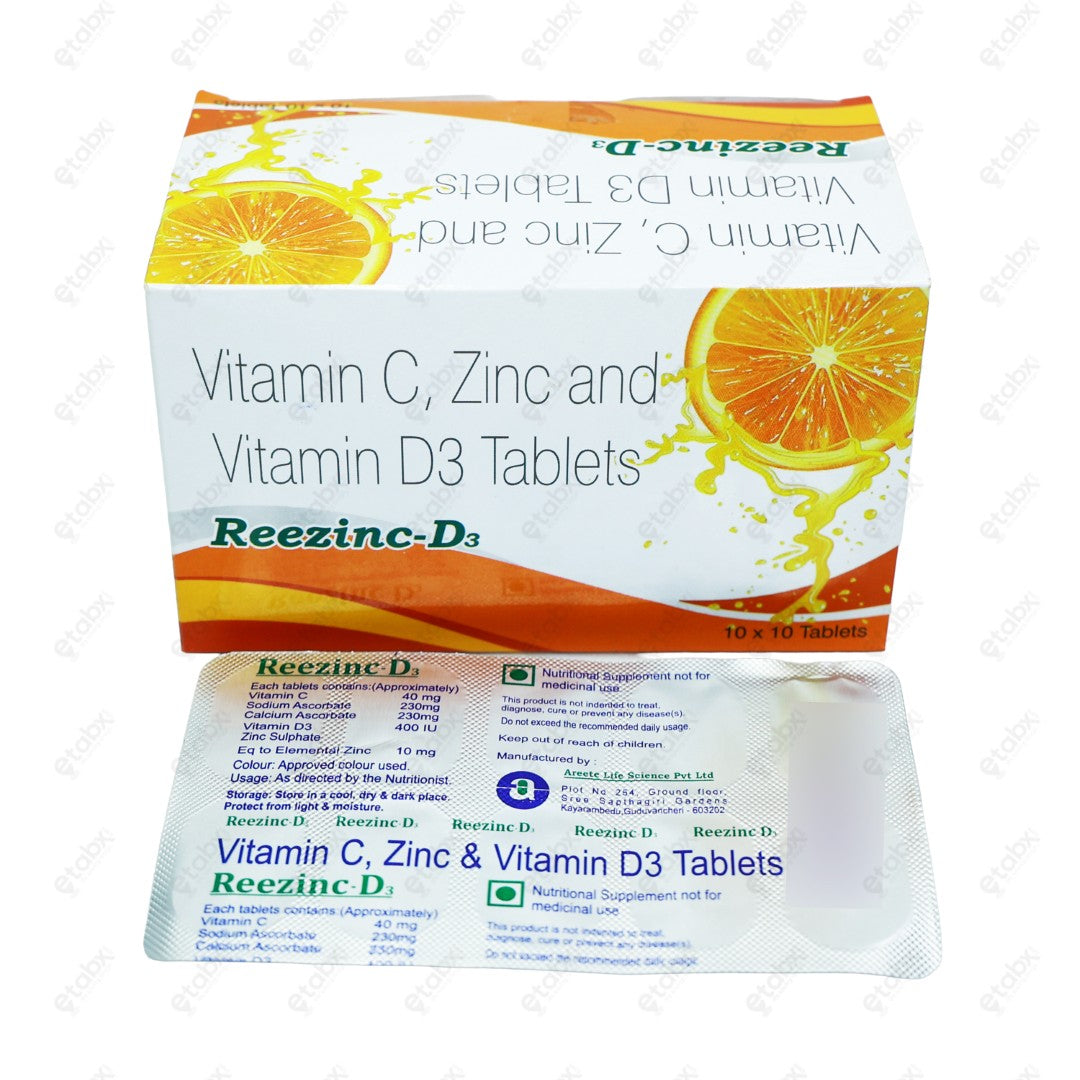 Reezinc D3 Tablets 10's