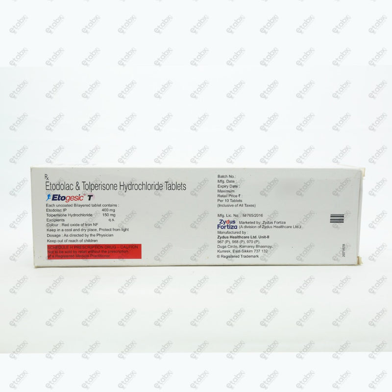 Etogesic T Tablets 10's