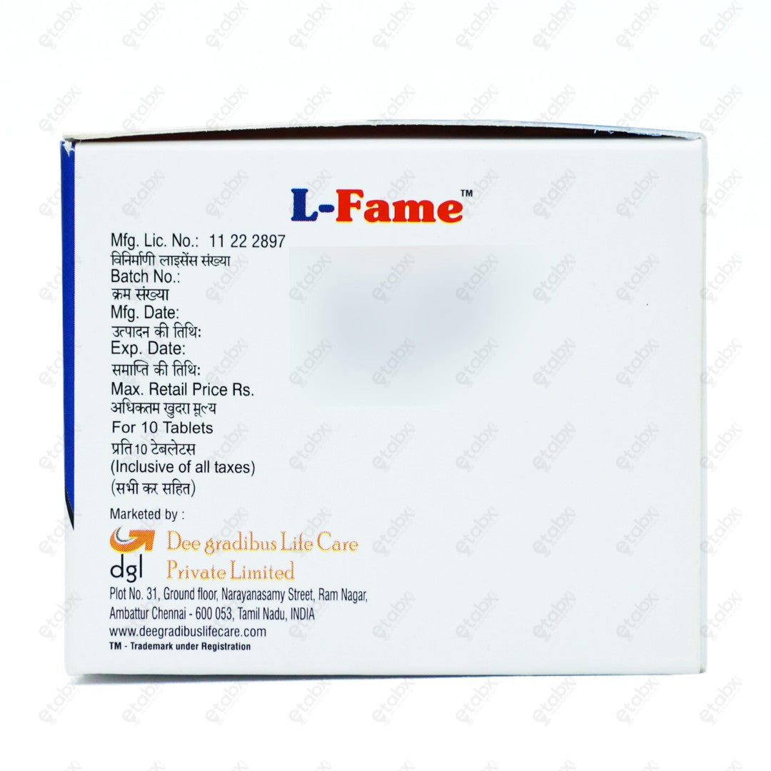 L Fame Tablet 10's