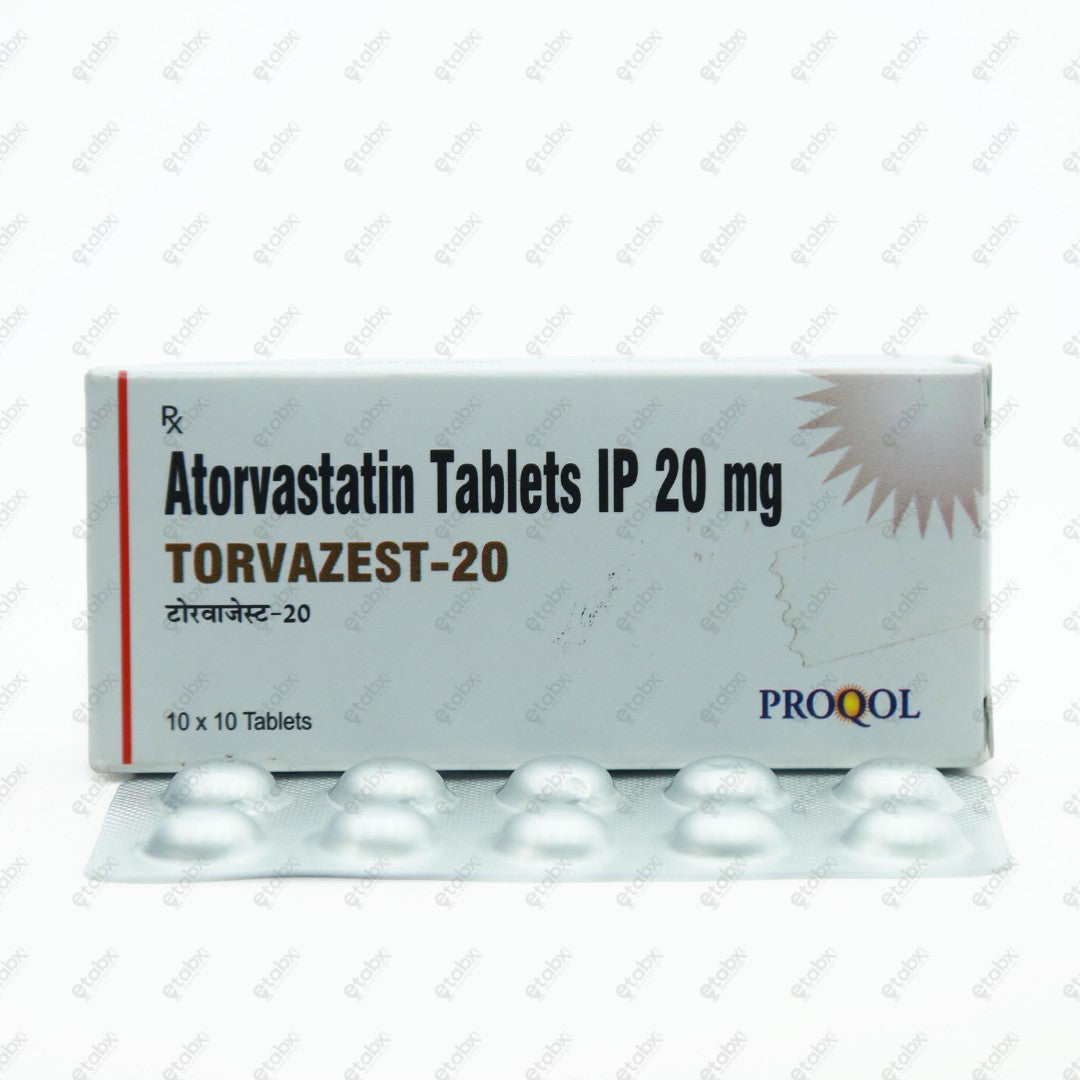 Torvazest 20mg Tablet 10's