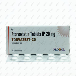 Torvazest 20mg Tablet 10's