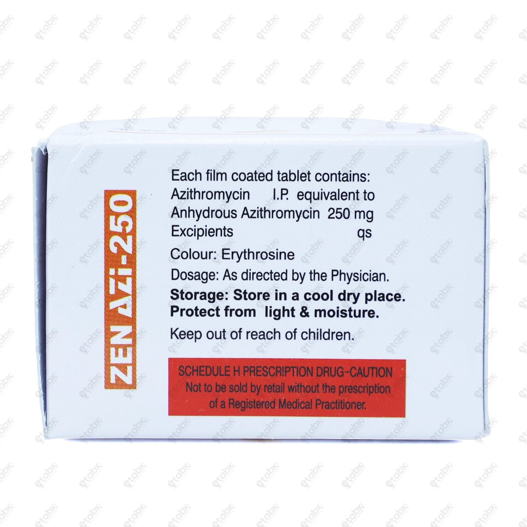 ZEN AZI 250mg Tablets (3's)