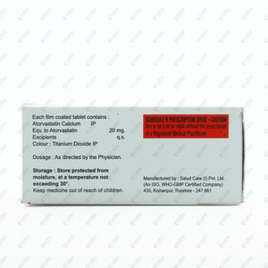 Torvazest 20mg Tablet 10's