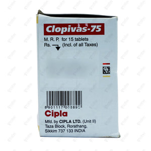 Clopivas 75mg Tablet 15's