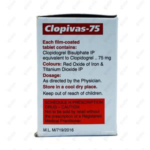 Clopivas 75mg Tablet 15's