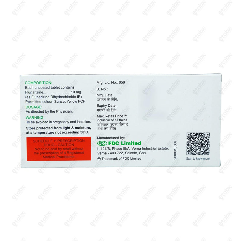 Flunarin 10mg Tablet 10's