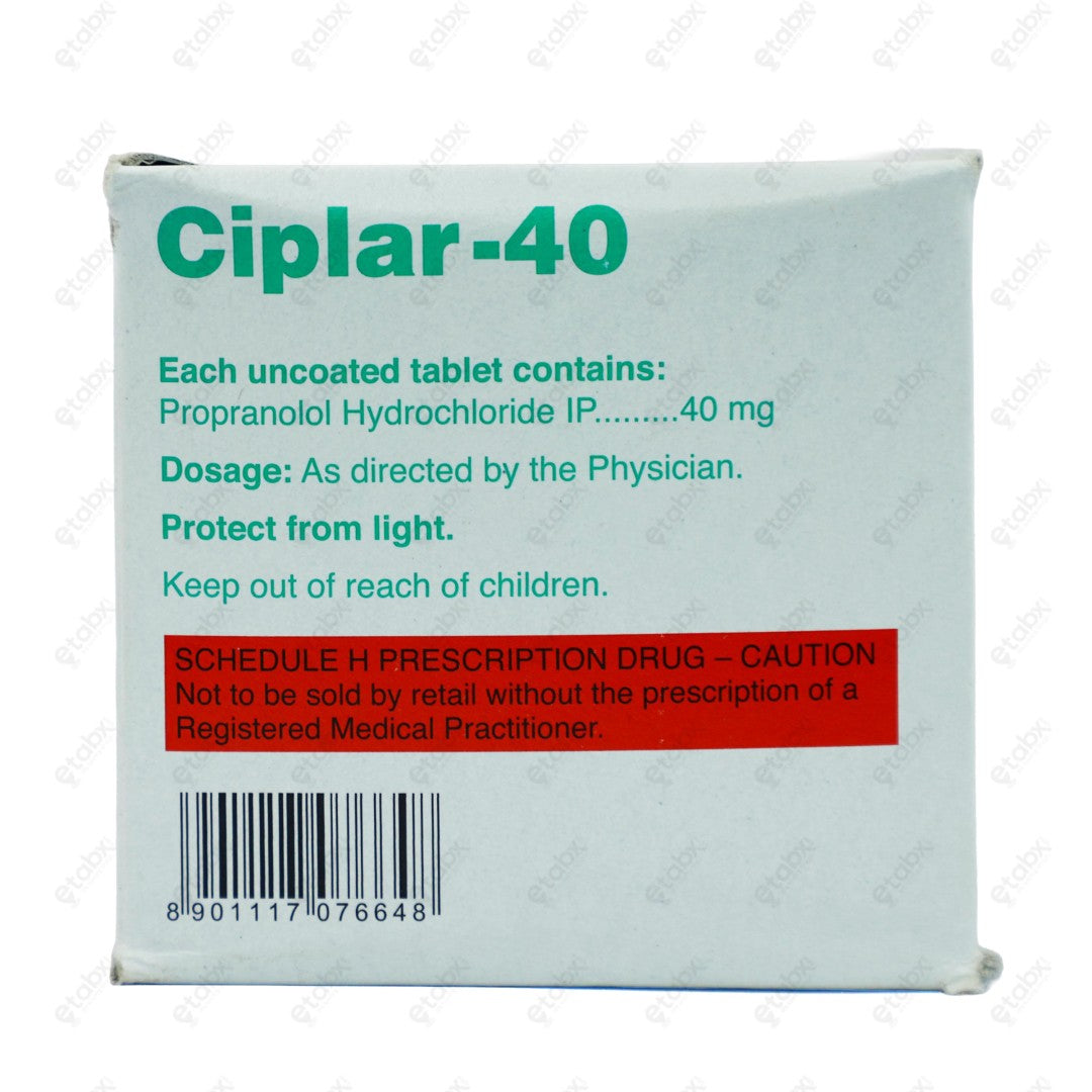 Ciplar 40mg Tablet 15's