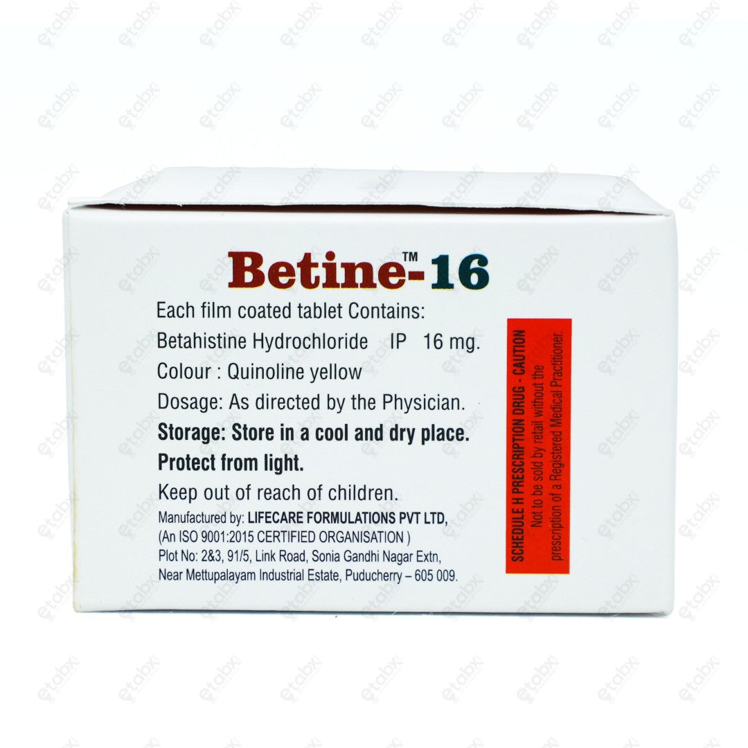Betine 16mg Tablet 10's