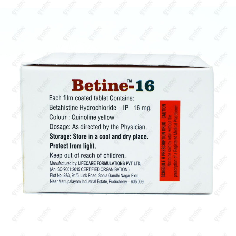 Betine 16mg Tablet 10's