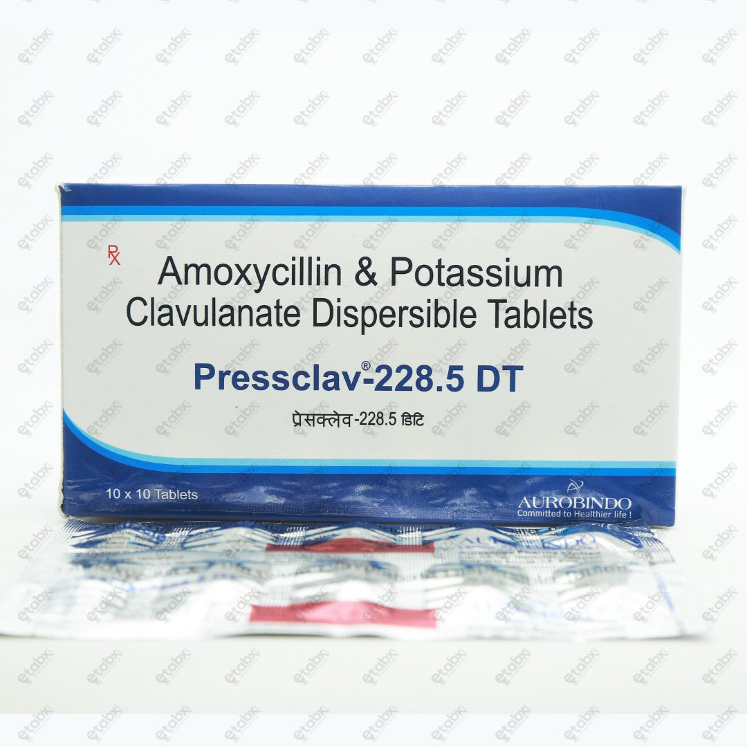 PRESSCLAV 228.5mg DT Tablet 10's