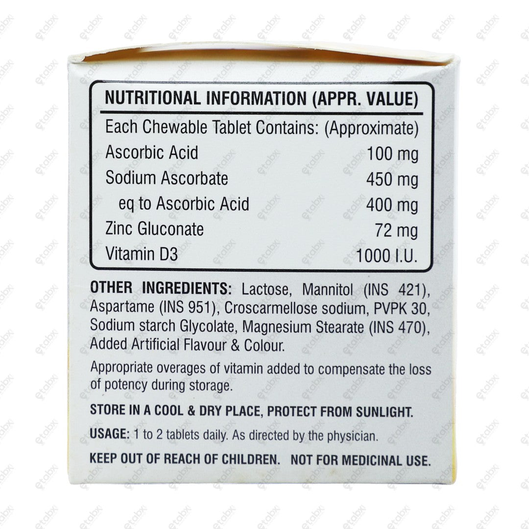 Cadian D3 Chewable Tablet 10's