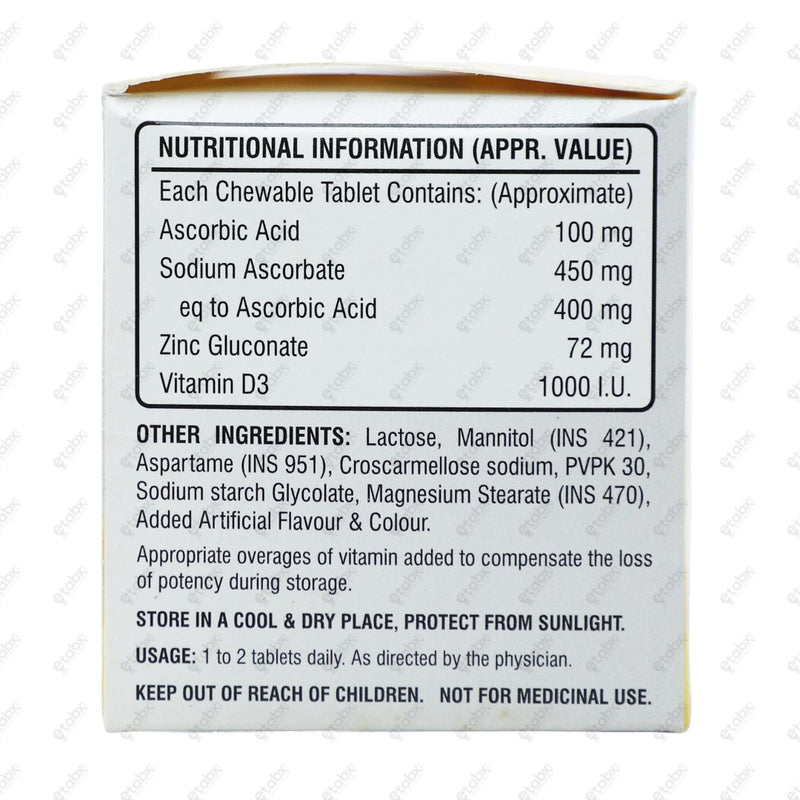 Cadian D3 Chewable Tablet 10's