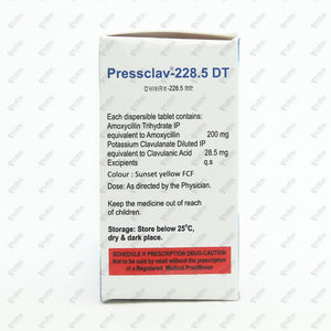 PRESSCLAV 228.5mg DT Tablet 10's