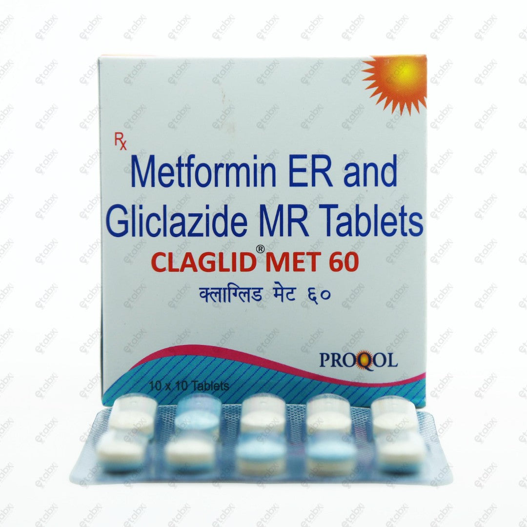 Claglid Met 60mg Tablet 10