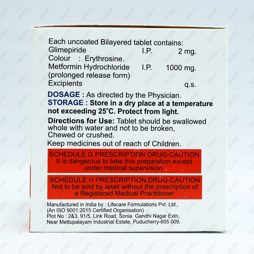 Glimiprime M2 Forte Tablets 15's