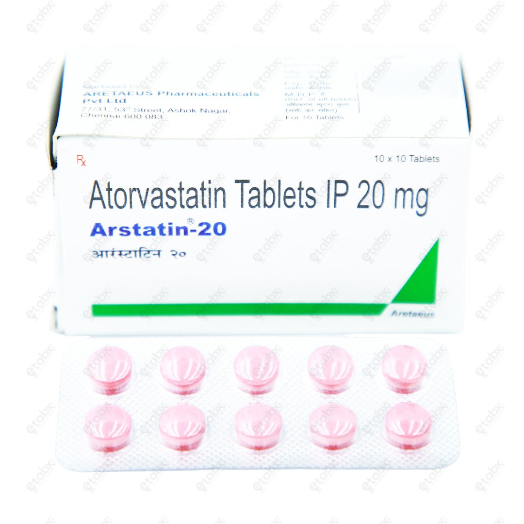 Arstatin 20mg Tablet 10's
