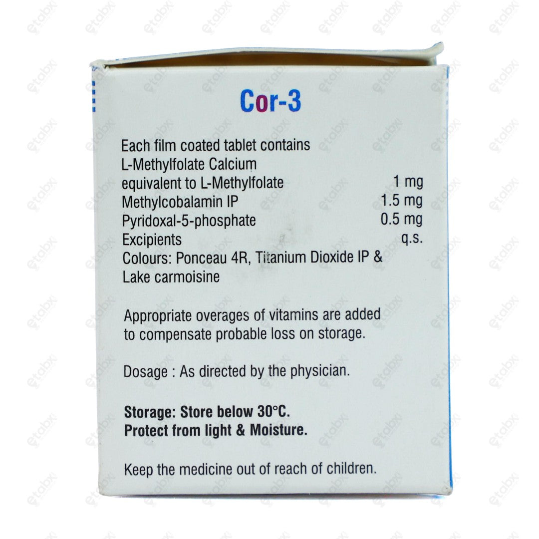 COR 3 Tablet 15'S