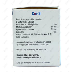 COR 3 Tablet 15'S