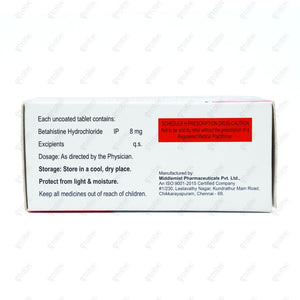 Bestin 8mg Tablet 10's