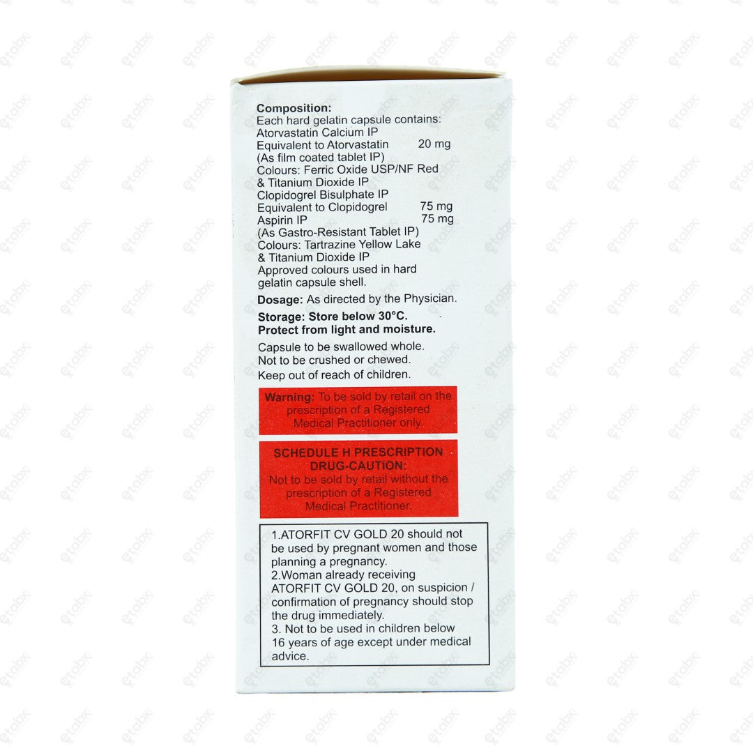 ATORFIT CV Gold Capsules 20mg 15's