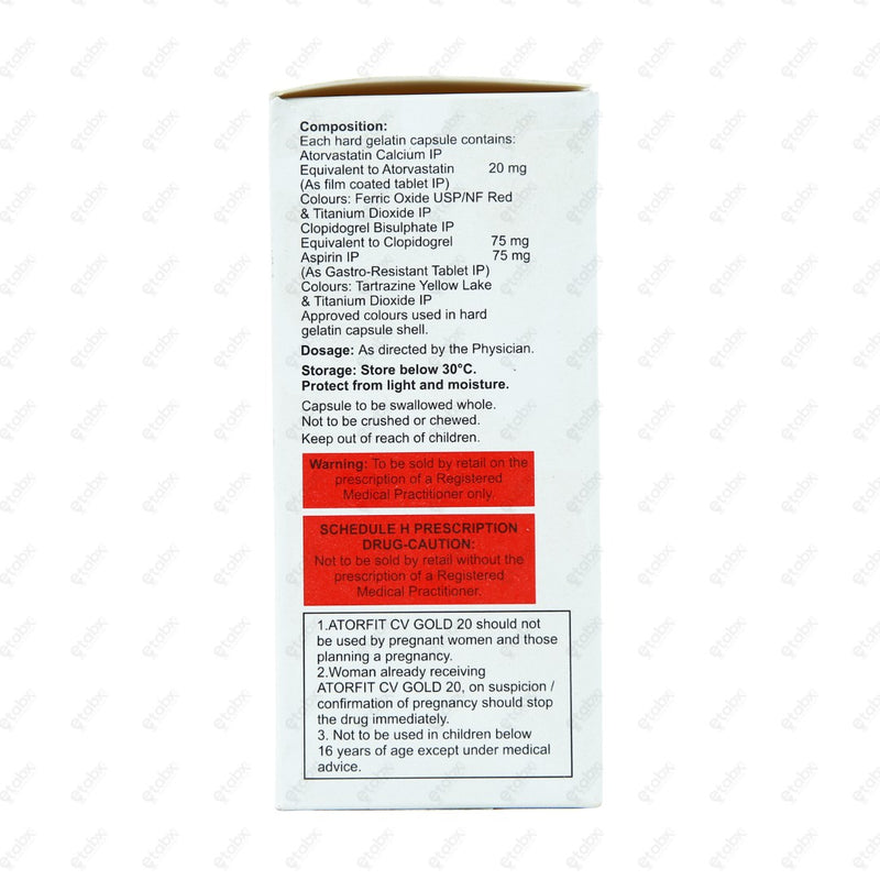 ATORFIT CV Gold Cap 20mg 15's