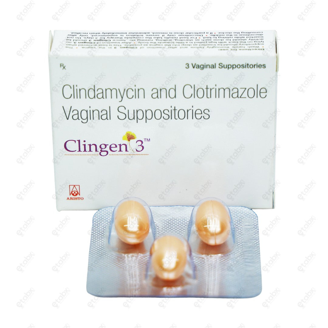 Clingen 3 Vaginal Suppositories 3's