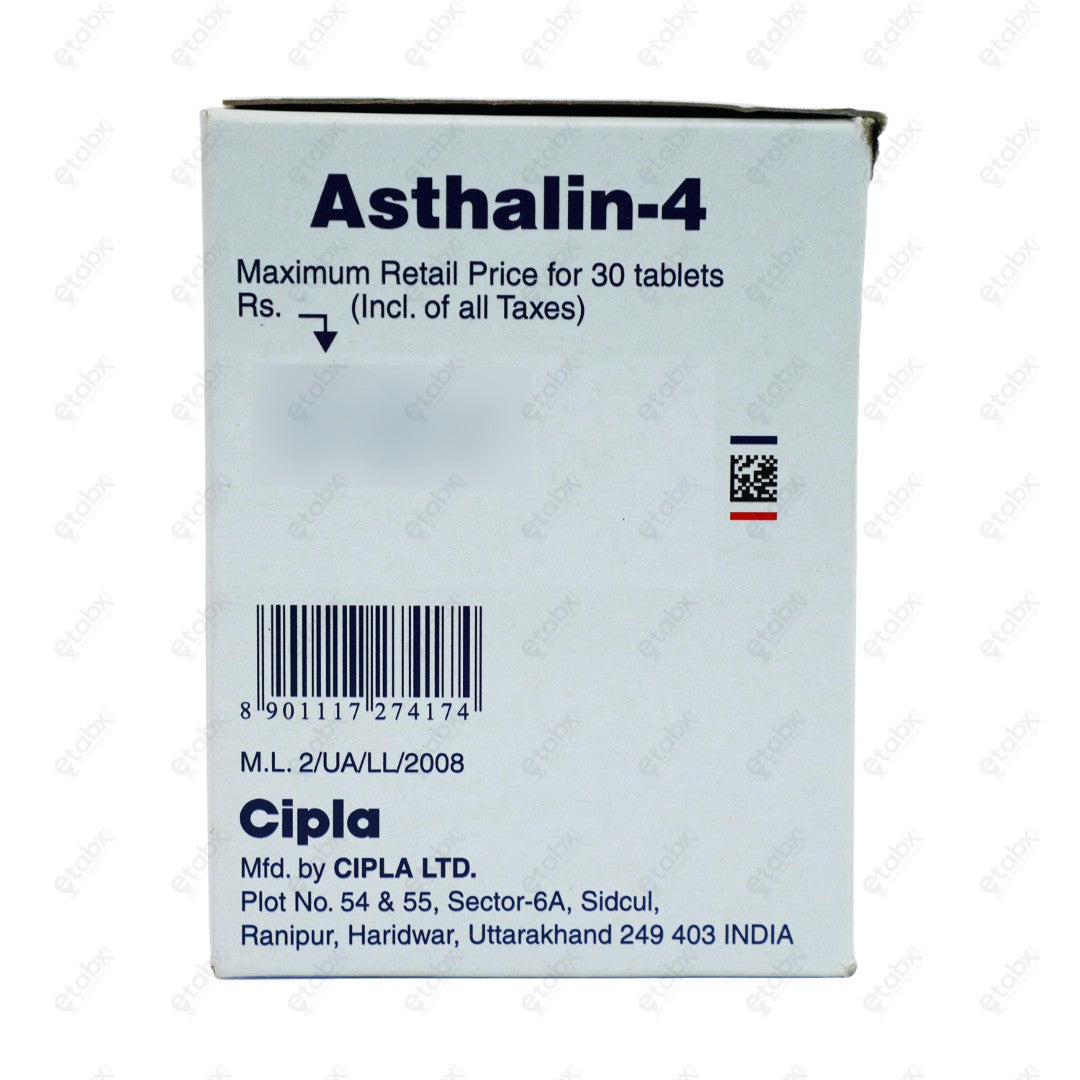 Asthalin 4mg Tablet 30's