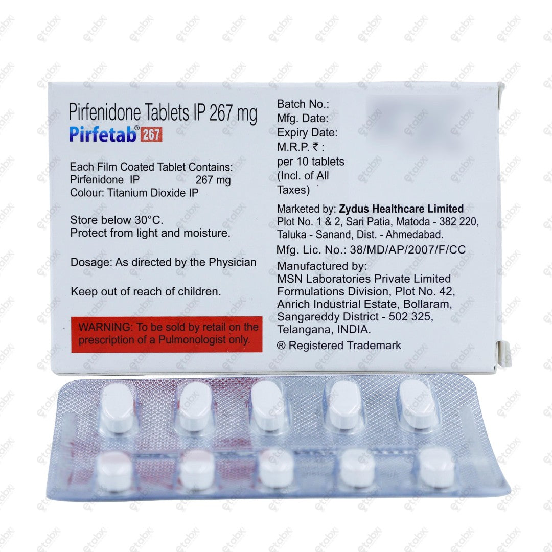 PIRFETAB 267mg Tablet 10's