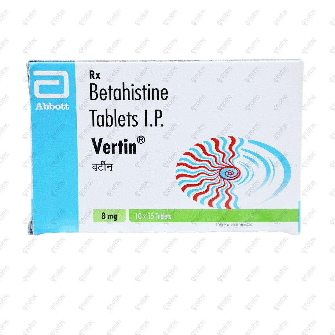 Vertin 8mg Tablet 15's