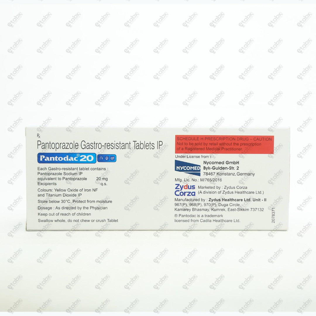 Pantodac 20mg Tablet 15's