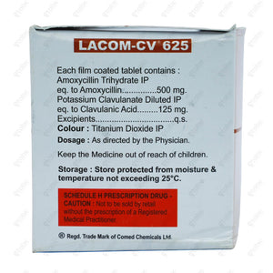 Lacom CV 625mg Tablet 10's