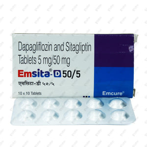 Emsita D 50/5 Tablet 10's