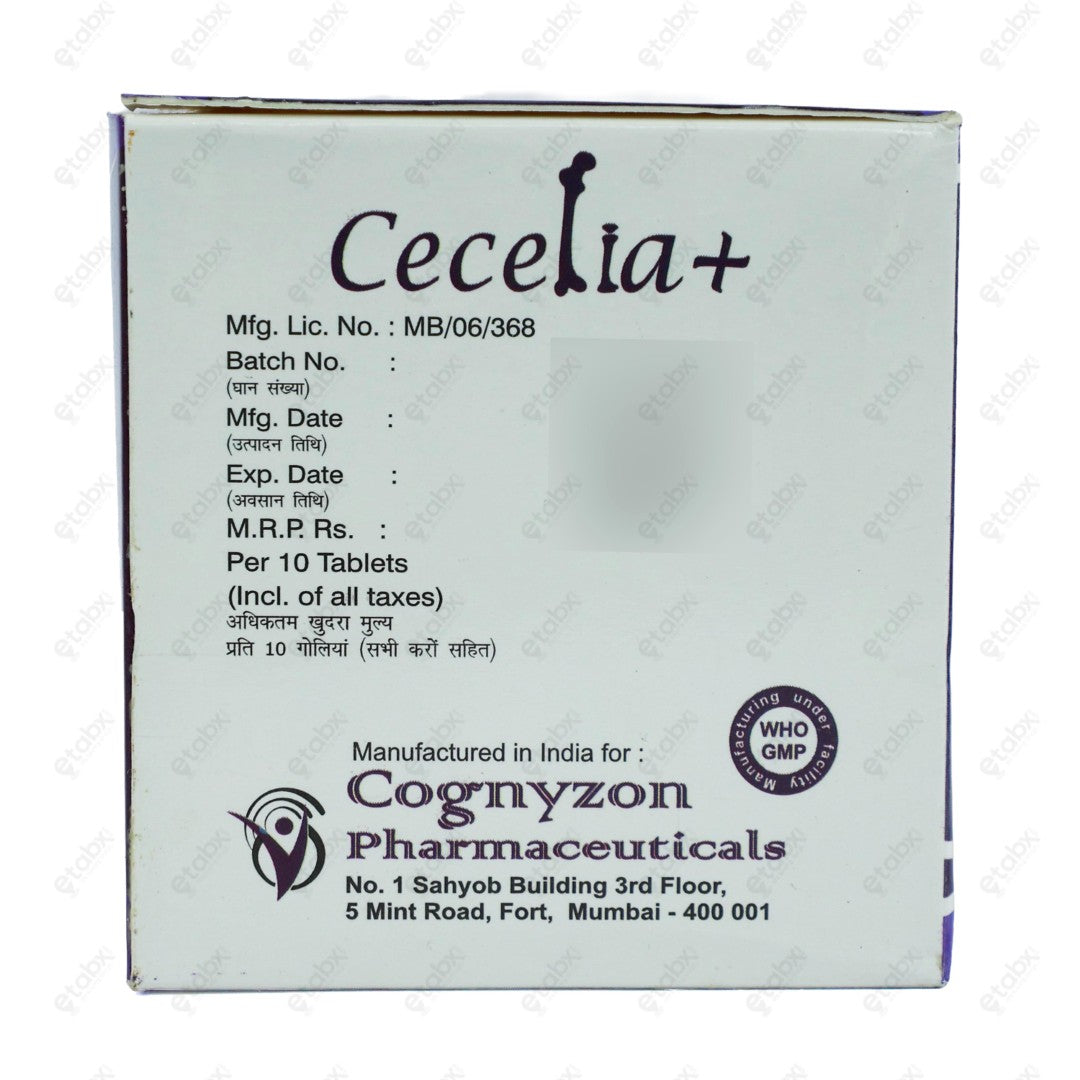 Cecelia Plus Tablet 10's