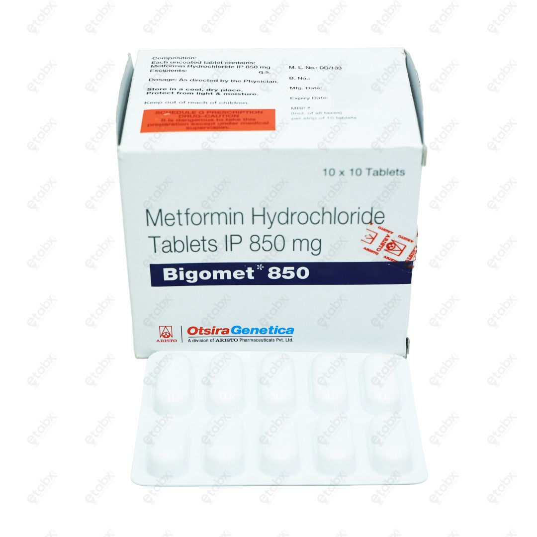 Bigomet 850mg Tablets 10'S