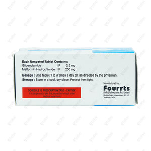 Glifil M Tablet 10's (Glibenclamide+Metformin)