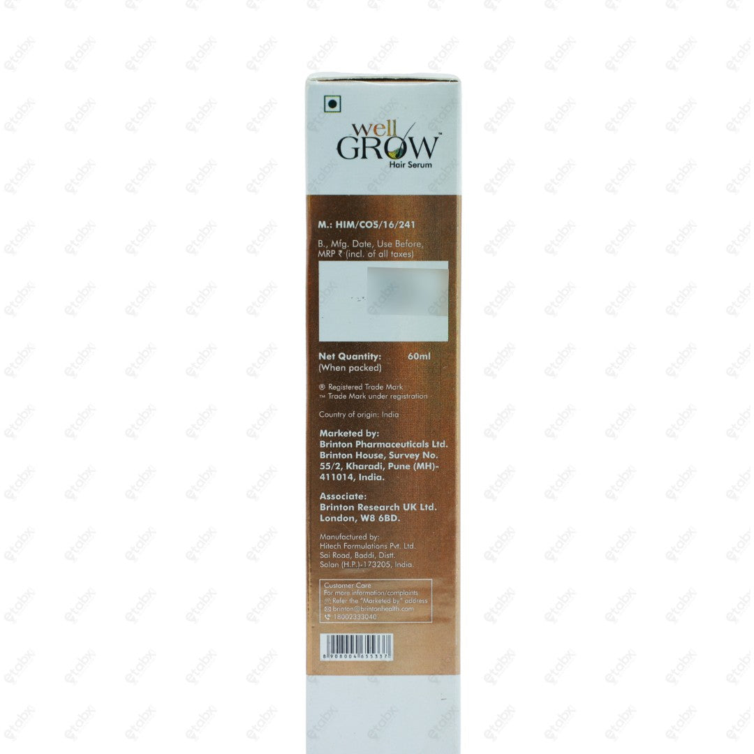 Wellgrow Hair Serum 60ML Hair Nourishing Formula