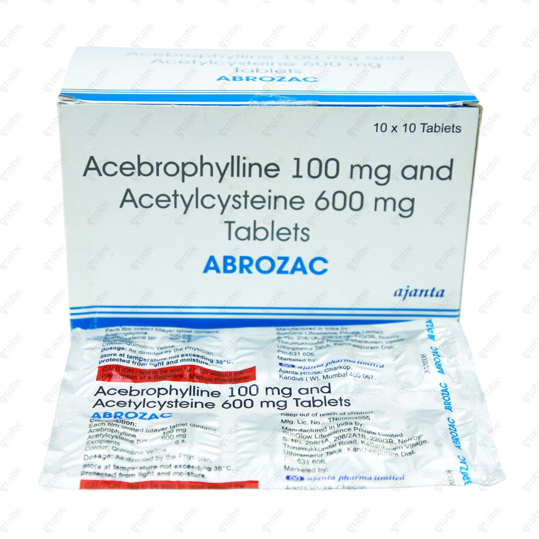 ABROZAC 100/600MG Tablet 10'S