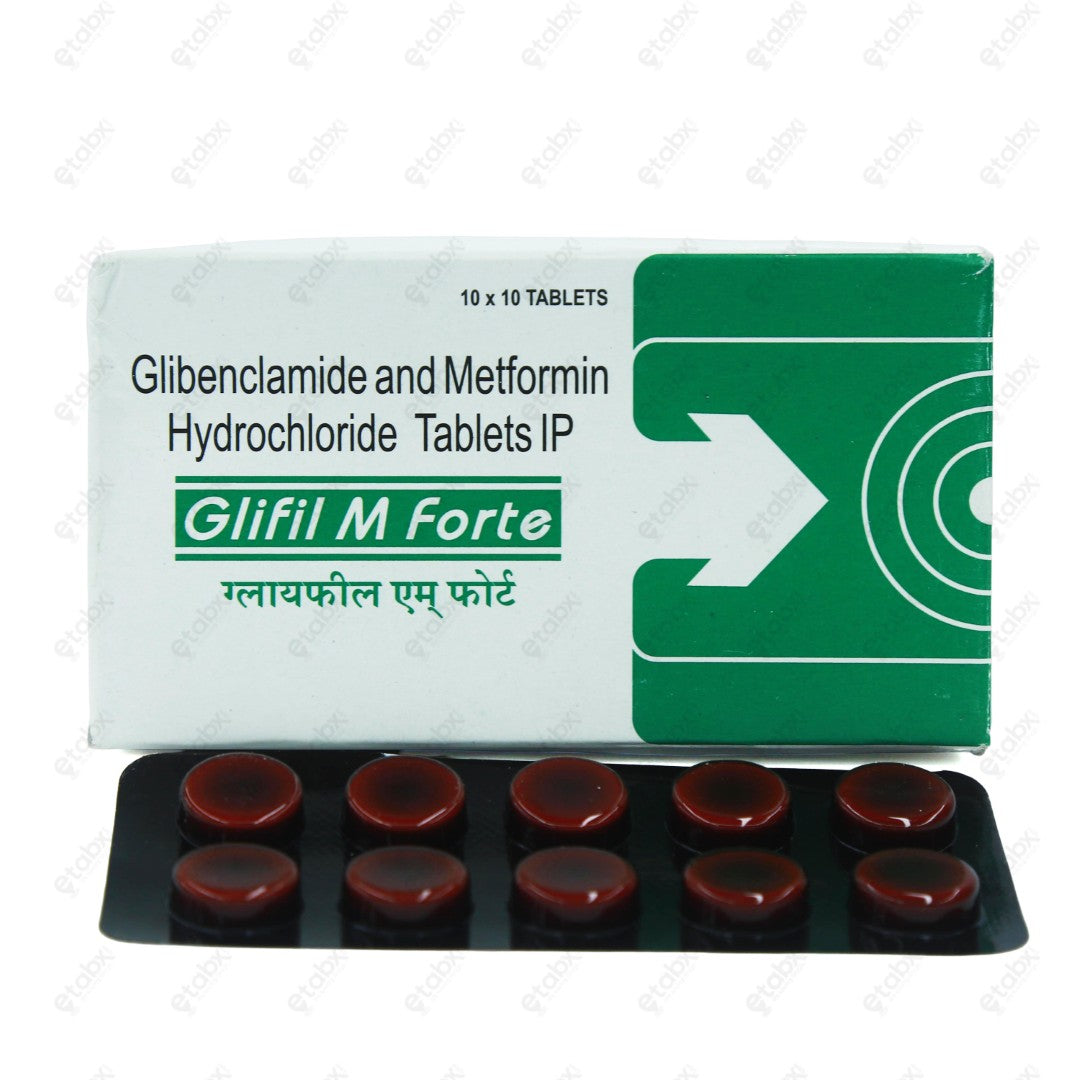 Glifil M Forte Tablet 10's (Glibenclamide+Metformin)