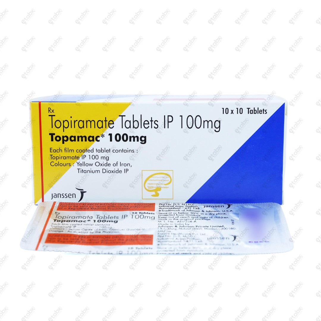 Topamac 100mg Tablet 10's