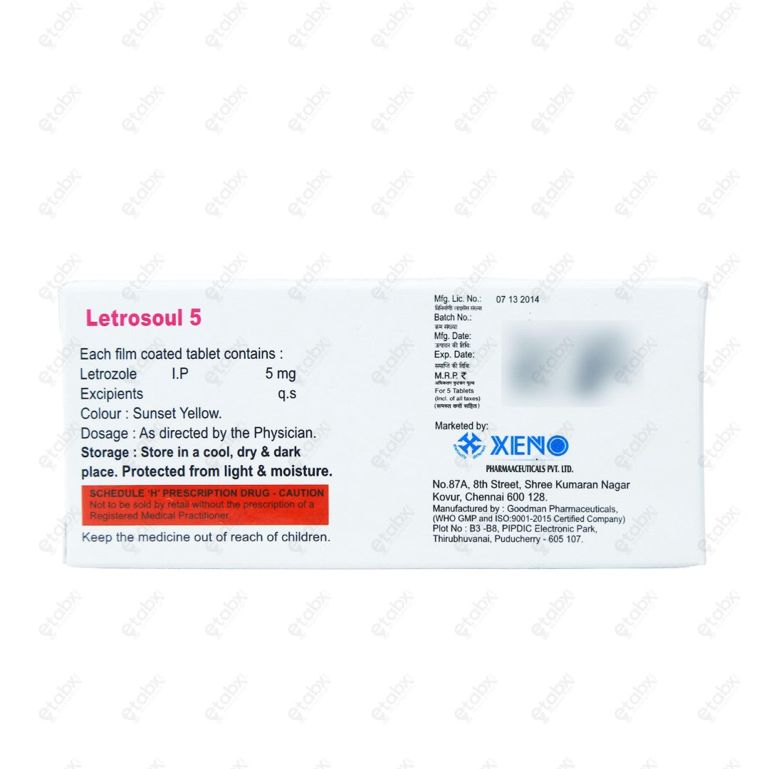 Letrosoul 5mg Tablets 5'S