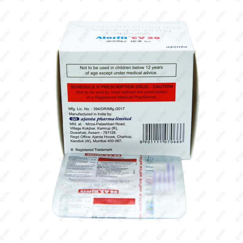 Atorfit CV 20mg Capsule 15's