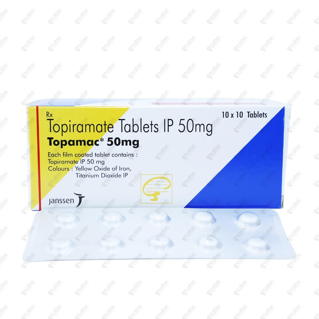 Topamac 50mg Tablet 10's