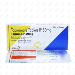 Topamac 50mg Tablet 10's