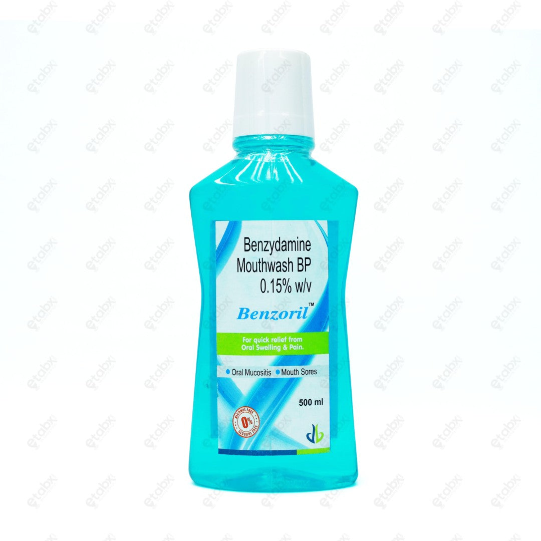 Benzoril Mouthwash 500ML Family Size Oral Antiseptic Mouthwash