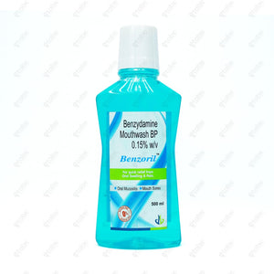 Benzoril Mouthwash 500ML Family Size Oral Antiseptic Mouthwash