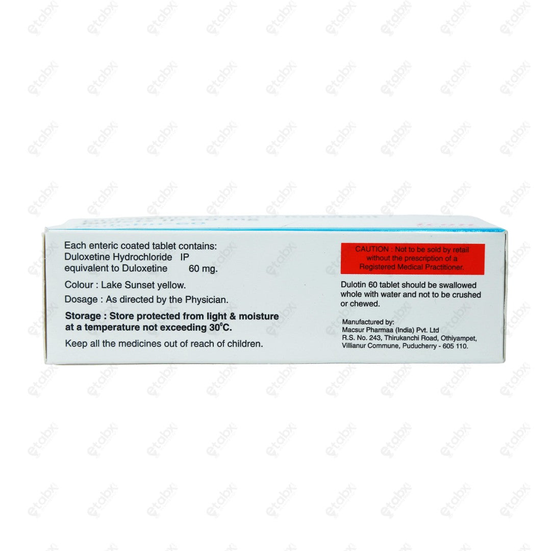 Dulotin 60mg Tablet 10's