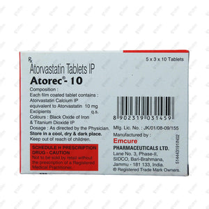 Atorec 10 Tablet 10's