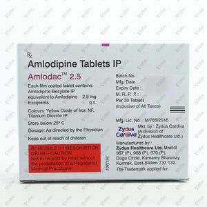 Amlodac 2.5mg Tablet 30's
