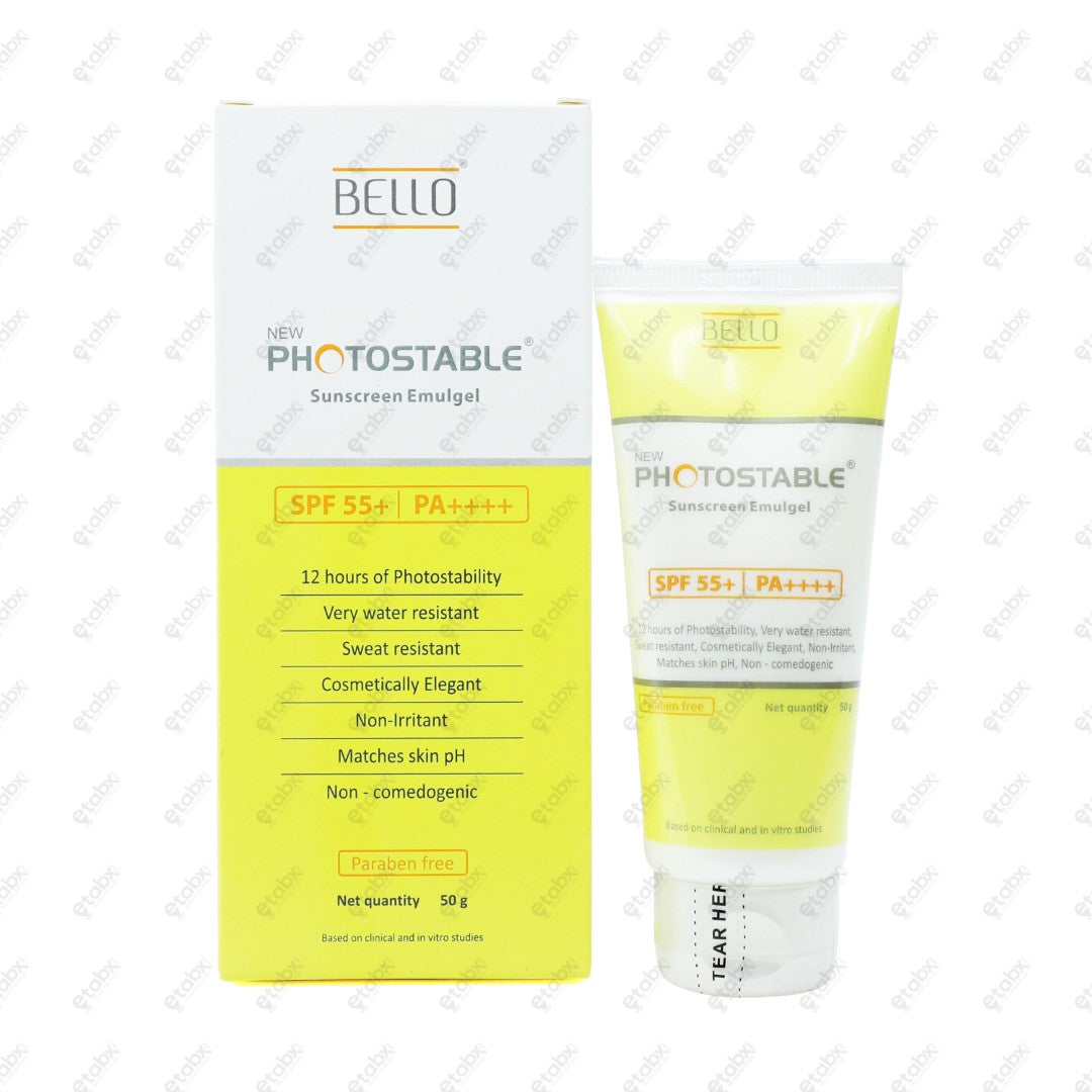 Photostable Sunscreen Emulgel 50gm