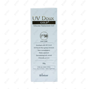 UV Doux Gold Silicone Sunscreen Gel SPF 50 PA+++ 50gm